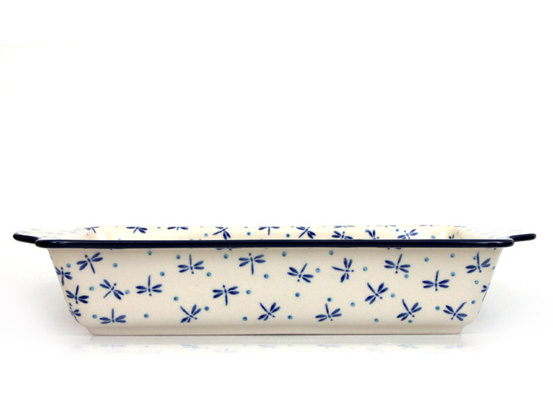 Auflaufform  mit Griffe 33 cm   Libellen