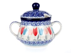 Sugar Bowl   Pink Tulips