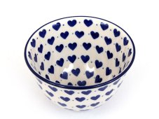 Reisschüssel 12 cm   Blaue Herzchen
