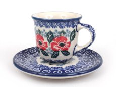 Mocca Cup with Saucer 0,06 l (2 oz) Poppies