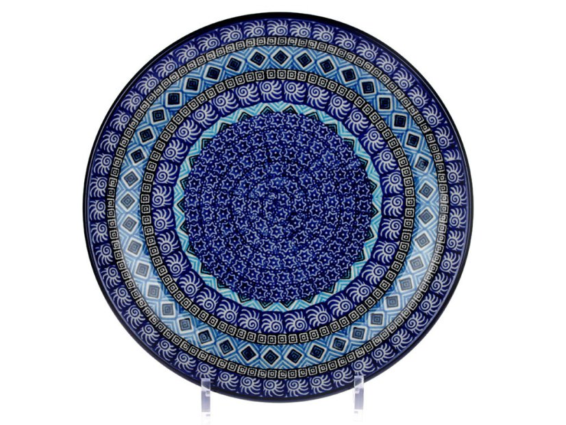 Shallow Plate 25 cm (10")   Aztec Sun blue