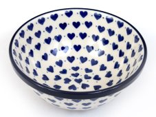 Schüssel KLASSIK 17 cm   Blaue Herzchen
