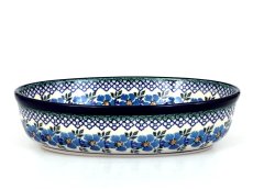 Auflaufform oval 24 cm   Blaue Rose