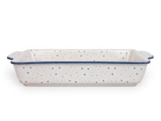 Auflaufform  mit Griffe 39 cm   Schneeblumen