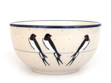 Schüssel 14 cm   Schwalben UNIKAT