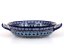 Auflaufform rund mit Henkel 25 cm   Aztec Sonne blau