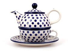Teekanne & Tasse mit Untertasse 0,6+0,25 l   Punkte