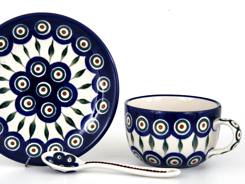 Cup with Saucer 0,2 l (7 oz)   Peacock