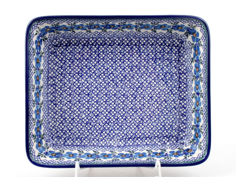 Auflaufform rechteckig 28 cm   Blaue Rose
