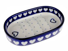 Seifenschale oval 14 cm Herzen