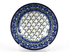 Low Bowl  17 cm (7")   Blue Leaves