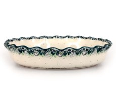 Pie Baking Dish 26 cm (10")   Green Roses