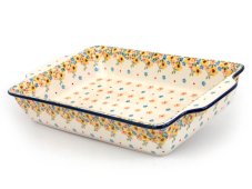 Auflaufform  mit Griffe 39 cm   Frühling