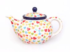 Teapot 1,2 l (40 oz)   Colorful Hearts UNIKAT