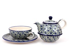 Teekanne & Tasse mit Untertasse 0,6+0,25 l   Lobelia