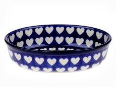 Auflaufform Oval 21 cm Herzen