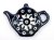 "Jug" Teabag Plate   Peacock