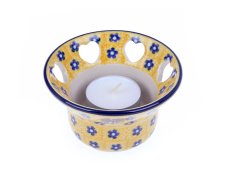 Heart Candle Holder Yellow