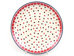 talíř mělký 25 cm   Červená srdce