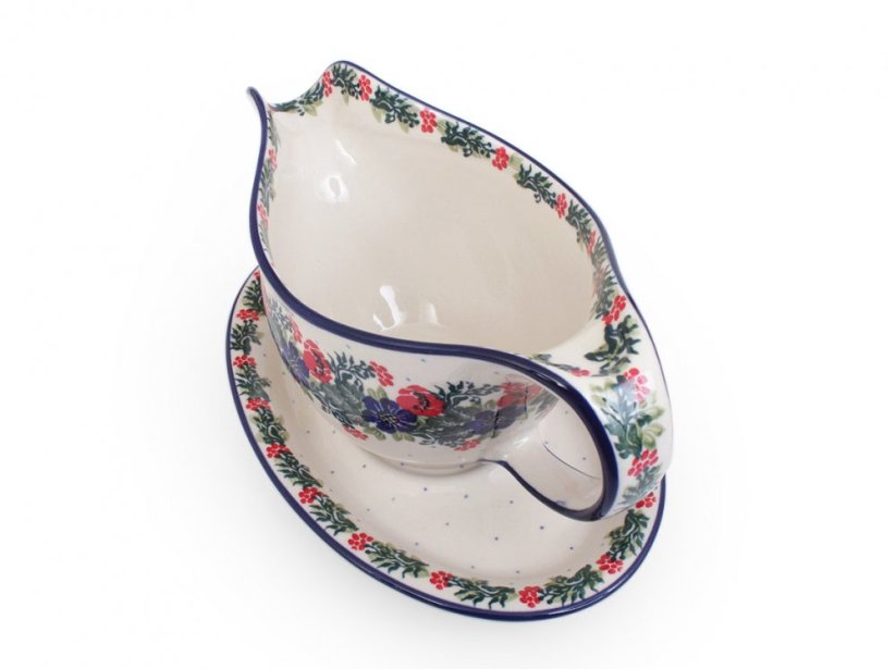 Sauce Boat with Saucer   Wreath