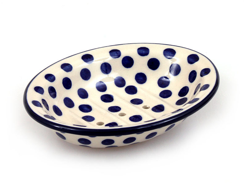 mýdelnička s otvory 14 cm   Puntíky
