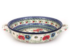 Round Baking Dish 27 cm (11") Summer Flowers UNIKAT