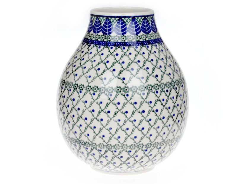 váza 24 cm   Modré listy