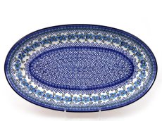 Oval Platter 45 cm (18") Blue Rose