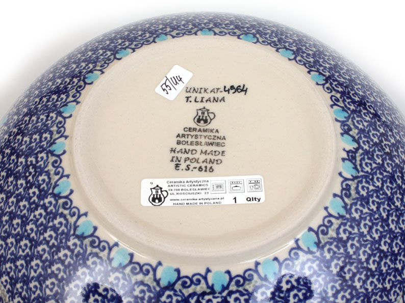 Bowl CLASSIC  28 cm (11")   Blue Summer UNIKAT