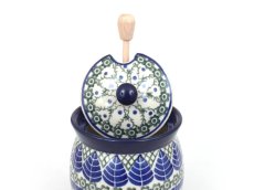 Honey jar 0,4 l (13 oz)   Blue Leaves