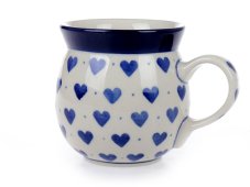 Kugelbecher klein 0,25 l   Blaue Herzchen