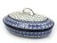 Oval Baking Dish with Lid 31 cm (12")   Blue Leaves