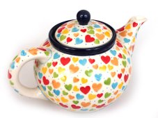 Teapot 1,2 l (40 oz)   Colorful Hearts UNIKAT