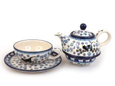 Teekanne & Tasse mit Untertasse 0,6+0,25 l   Schwarze Katze