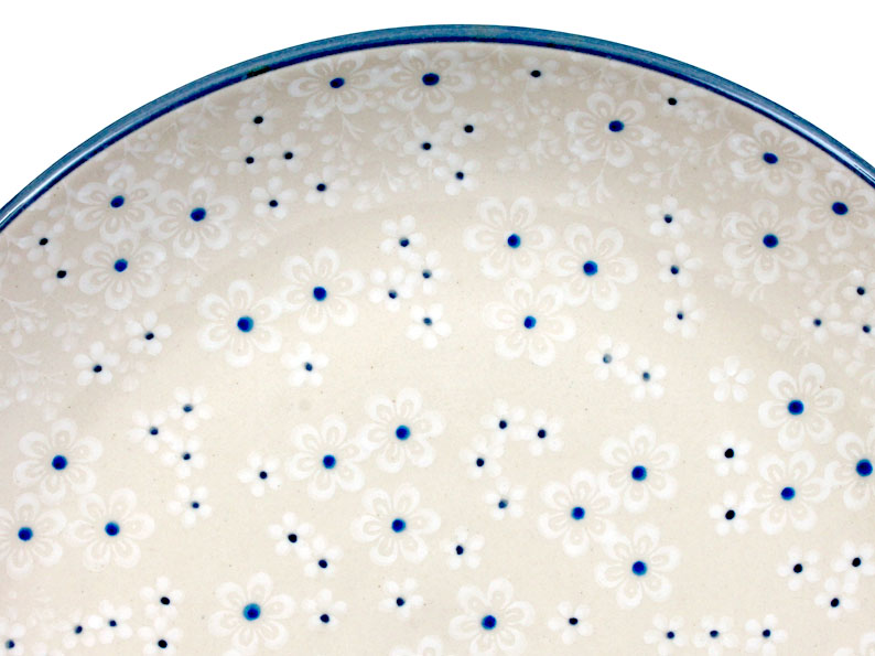 Shallow Plate 25 cm (10")   Snow Flowers