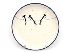 talíř desertní malý 16 cm   Vlaštovky  UNIKÁT