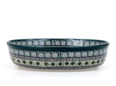 Auflaufform oval 24 cm   Aztec Sonne grüne