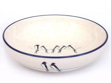 Low Bowl 27 cm (11") Swallows UNIKAT