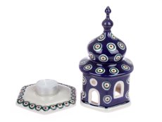 "Curch" Candle Holder 17 cm (7") Peacock