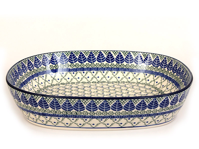 Baking Dish 35 cm (14")   Blue Leaves