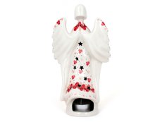 Candle Holder Angel  22 cm (9")   Cranberries