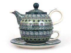 One-cup Teapot 0,6 l+0,25 l   Aztec Sun green