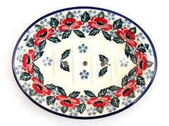 Soap Dish with Holes 14 cm (6")   Poppies