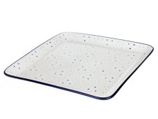 Platte rechteckig 28 cm Schneeblumen