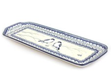 Platter 42 cm (16") Titmouses in Winter UNIKAT
