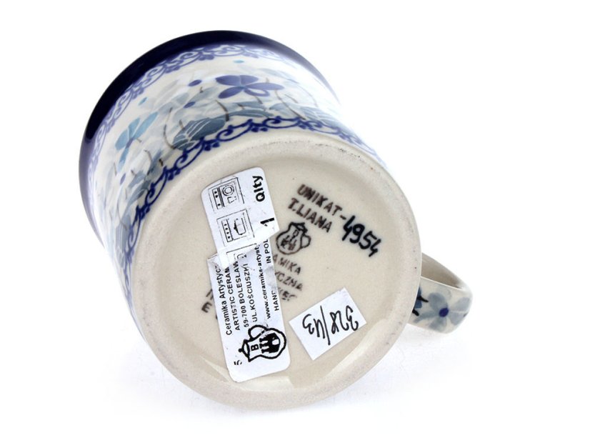 hrnek "Espresso" 0,15 l   Fialky v modré  UNIKÁT