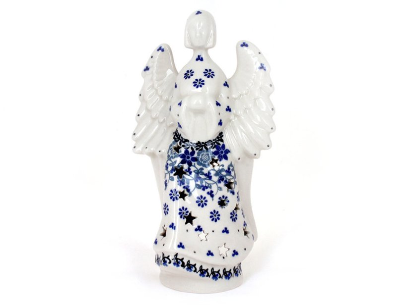 Candle Holder Angel  22 cm (9")   Frozen Meadow