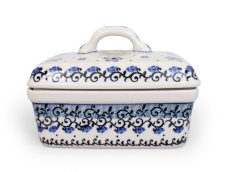 Square Butter Dish Cloudy