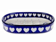 Soap Dish Oval 14 cm (5.5") Hearts