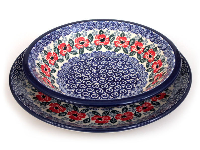 Shallow Plate 25 cm (10")   Poppies